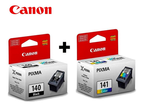 Tinta Canon Kit  Cl-141 + Pg-140  Original Negro Tricolor 