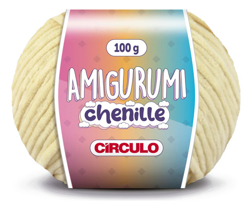 Amigurumi Chenille Círculo - 100 Gramas - 110 Metros Cor 7072- Centeio