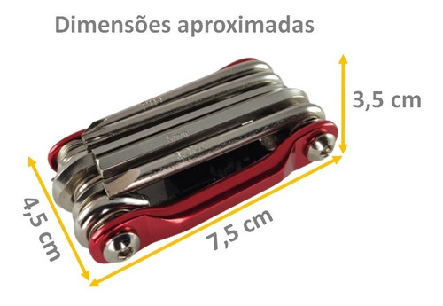 Imagem 4 de 8 de Kit Ferramentas 11 Funções Chave Corrente Bike Bicicleta