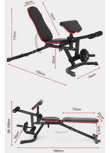 Gensdh Banco De Pesas Plegable Con Mancuernas Para Gimnasio