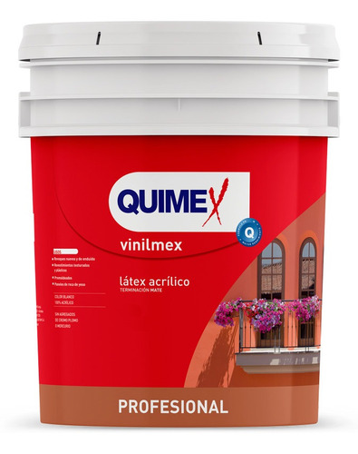 Sup Latex Acrilico Exterio Profesional 20 Lit Quimex Prot E 