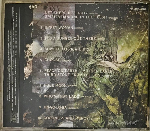 Cd Santana Spirits Dance In The Flash 1990 1ª Ed - C2