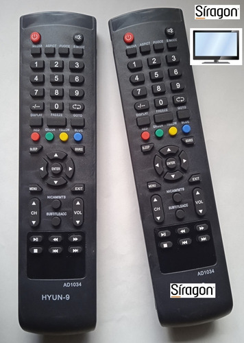 Control Remoto Tv Sirago Modelo Hlt-32