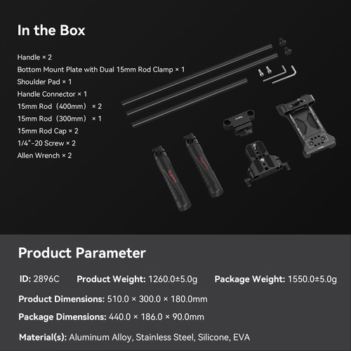 Kit De Soporte De Hombro Para Cámara Smallrig Universal Basi