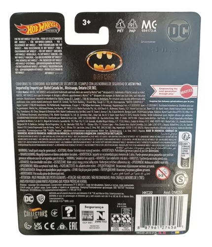 Miniatura Carrinho Hot Wheels Premium Batmobile Batman Hkc22