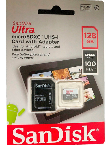 Imagen 4 de 6 de Tarjeta de memoria SanDisk SDSQUNR-128G-GN6TA Ultra con adaptador SD 128GB