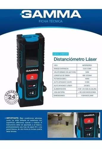 Medidor de distancia laser 20m