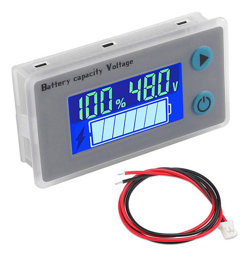 Monitor De Batería De 10-100v Lcd 12v 24v 36v 48v Capacidad 