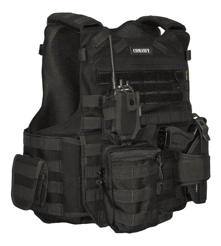 Capa De Colete Comanfy Black Attack Cordura 1000 Modular