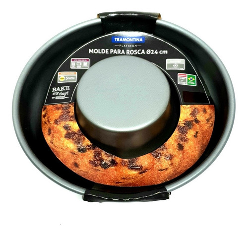 Molde Rosca De 24 Cm C/5 Capas De Antiadherente Tramontina