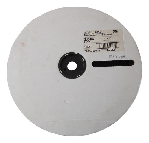3m Sj3402 Rollo De Velcro De 50 Yd O 45 Metros Simple Negro Negro