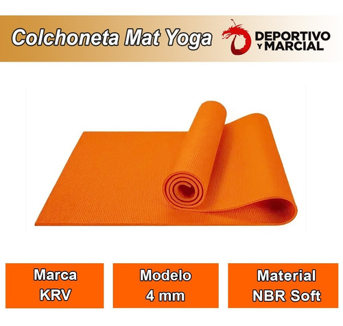Colchoneta Mat Yoga Pilates 173x61 Espesor 4mm Texturad Cuot