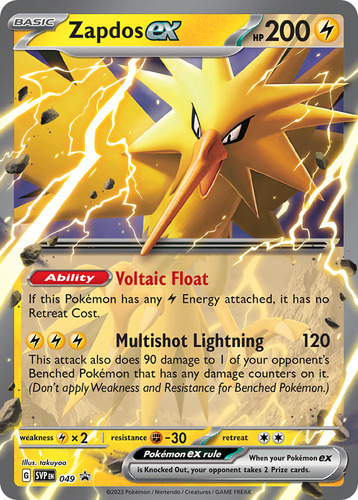 Zapdos Promo Card Scarlet & Violet Black Star Promos