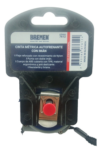 Cinta Métrica Auto-frenante Con Imán Bremen® 3mts Fleje 19mm