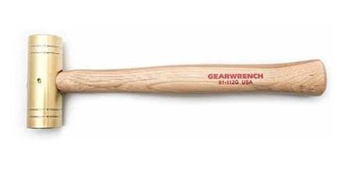 Gearwrench Brass Hammer With Hickory Handle, 2 Lb. - 81-112