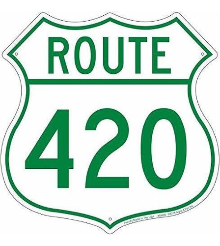 Man Cave Wall Decor Art Room Route 420  L Signs 12 X 12...