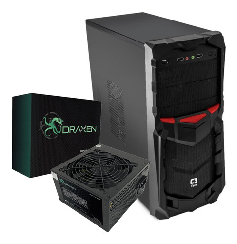 Gabinete Game C3tech Mt-g50bk Fonte Draxen 600w