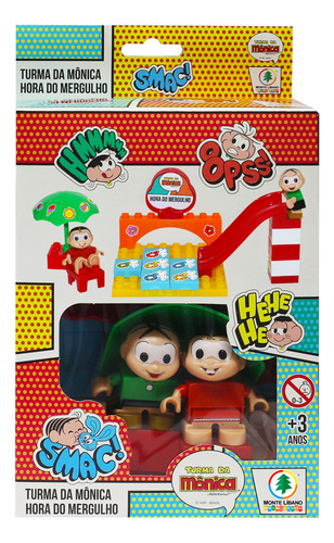 Turma Da Mônica Blocos Hora Do Mergulho Playset Monte Líbano