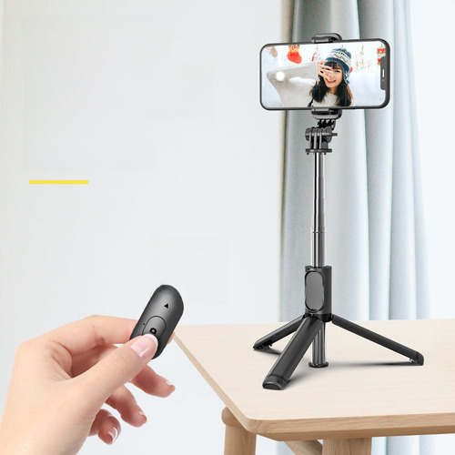Trípode Q01, Bastón Para Selfies, Color Negro, 100 Cm, Bluet