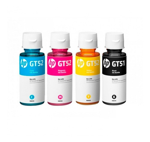 Combo Tinta Hp Gt51 + Gt52 Colores Original Hp 5820 410 415