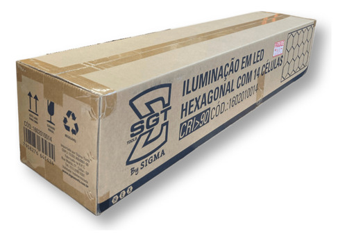 Led Hexagonal 14 Células Iluminação Teto Parede Oficina Sgt 110v/220v