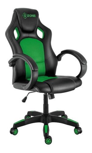 Cadeira Gamer Xzone Ergonômica Ajustável Confort Preta Verde