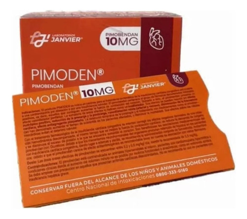 Pimoden 10mg - Pimobendan / Laboratorio Janvier/10 Pastillas
