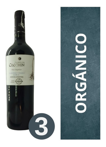 Imagen 1 de 10 de Vino Orgánico Cabernet Franc Roble X 3 - Familia Cecchin