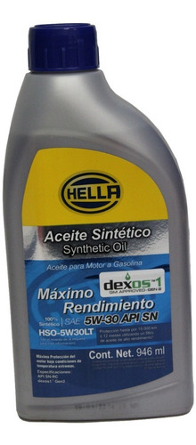 Aceite Sintetico Universal / 5w 30 Hella 946ml