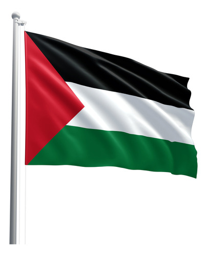 Bandeira Da Palestina Em Tecido Oxford 100% Poliéster