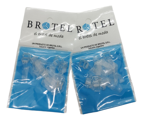 Brotel Bretel Silicona Gancho Plastico 10 Mm X 6 Unid