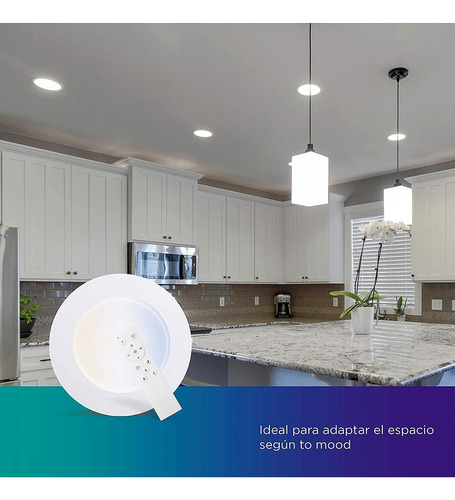 Imagen 3 de 4 de Lampara Panel Led Inteligente Luz Fría Caliente Con Control