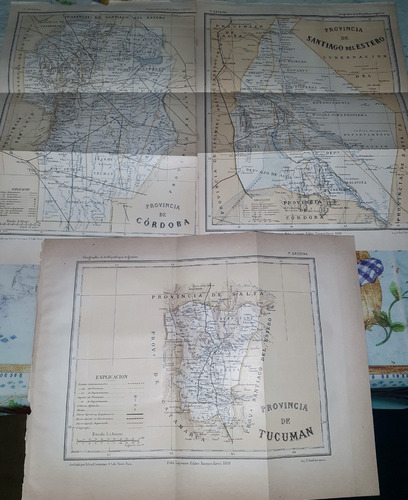 Mapa Tucuman Santiago Del Estero Cordoba 1889 Cn Ferrocarril