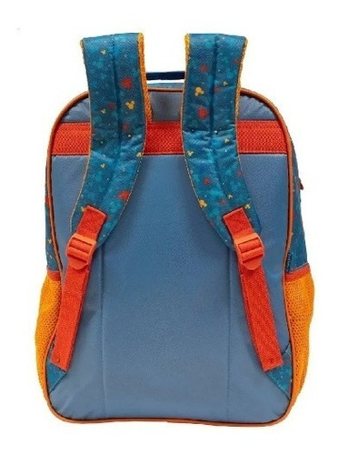 Mochila Escolar Infantil Xeryus Mickey Mouse Azul - 10512 Desenho do tecido Liso