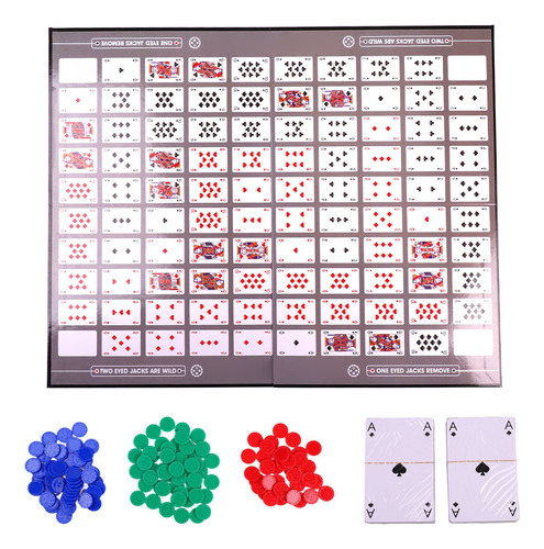 Backgammon De Secuencia En Inglés, Tarjeta De Juego De Mesa