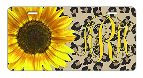 Marco - Personalized Sunflower Leopard License Plate Custom 