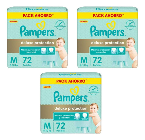 3 Pack Pampers Deluxe Protection Todos Los Talles 