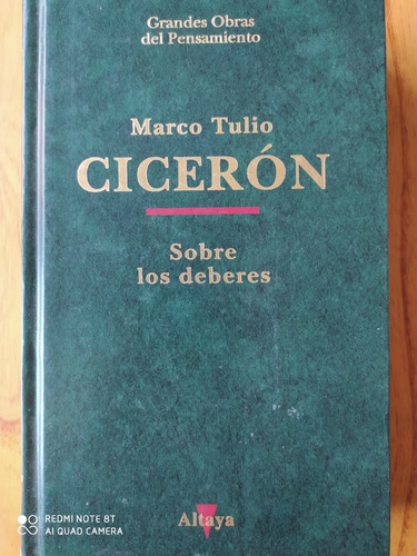 Sobre Los Deberes / Cicerón / Altaya