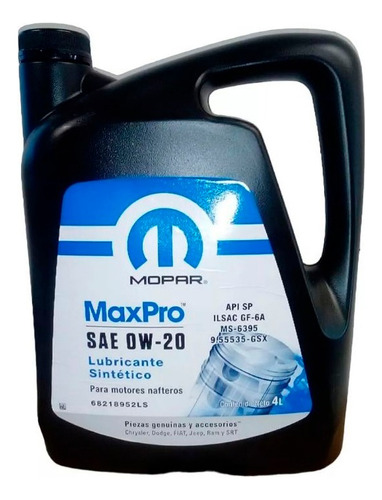 Aceite Mopar Maxpro 0w-20 X4l