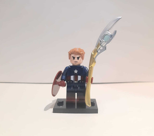 Minifigura Lego Capitán América Cetro Marvel Avengers