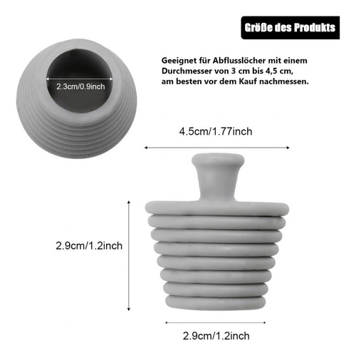 Paquete De 4 Tapones Universales De Silicona Para Bañera.