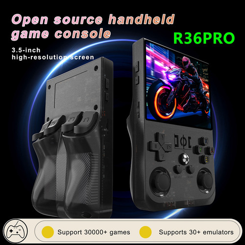 Console De Jogo Retrô Portátil R36pro De 64 Gb Com Tela Hd D