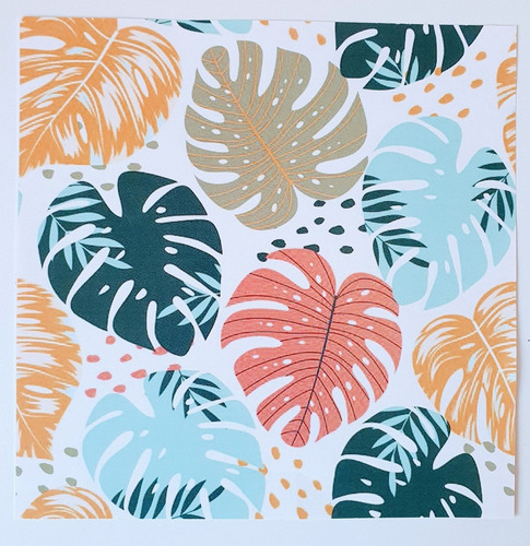 Imagen 6 de 6 de Decoupage Laminas Set Tropical Moderno Rosa X 6 Laura Craft