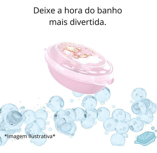 Kit 2 Saboneteira 180 Ml Rosa Azul Decorada Bebê Plasútil
