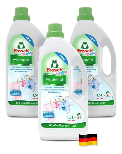 Frosch Detergente Concentrado Bebé 3 X 1,5l