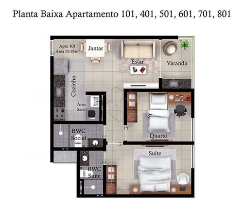 Imagem 7 de 10 de Apartamentos - Ref: V2057