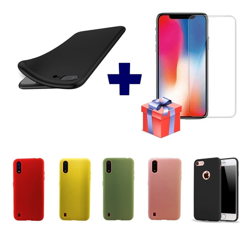 Protector Tpu Soft Fino Xiaomi Note 8 Pro + Vidrio Templado