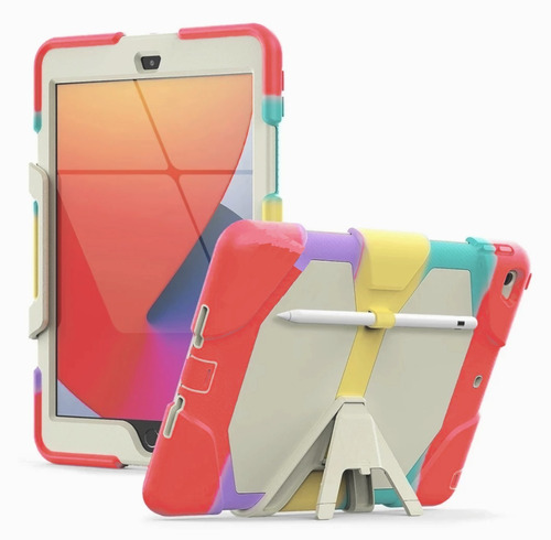 Funda Uso Rudo Pastel + Mica Cristal Para iPad 2 A1395 A1396