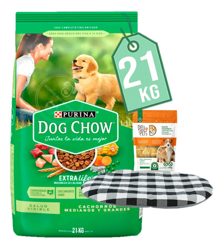 Comida Perro Dog Chow Cachorros 21 Kg + Regalo