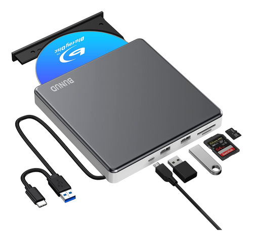 Unidad Externa De Dvd Blu Ray Usb 3.0 Tipo C Reproductor De